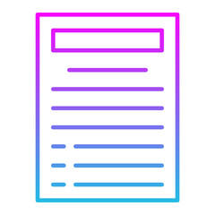 Document Line Gradient Icon
