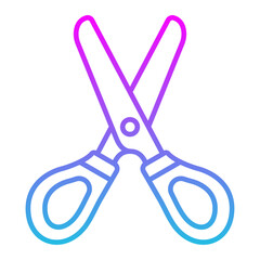 Scissor Line Gradient Icon