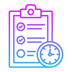Agenda Line Gradient Icon