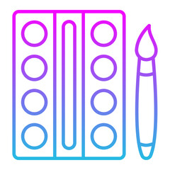 Watercolor Line Gradient Icon