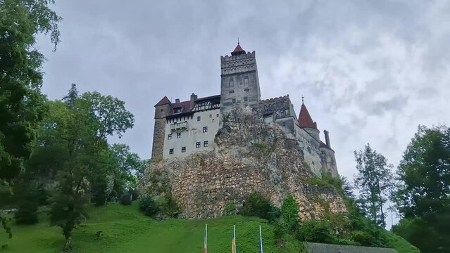 The medieval Bran fortress known as Dracula castle in Transylvania, Romania. Historical saxon style stronghold in the heart of Carpathian mountains