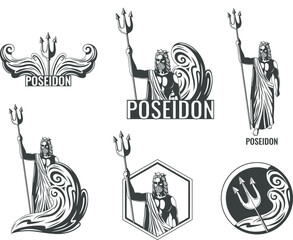 Greek God Poseidon Emblems