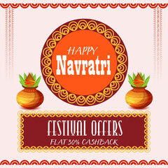 Vector illustration of Indian Festival,Navratri Celebration.