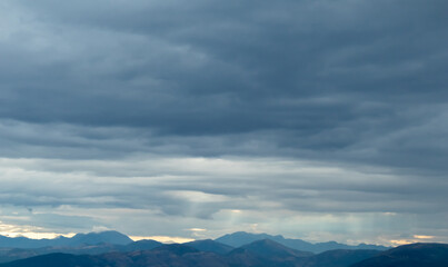 clouds over the mountains