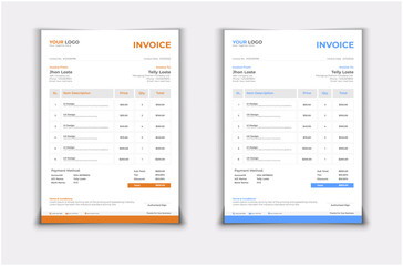 Creative Invoice Vector Template Design
