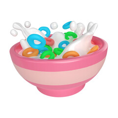 Cereal 3D  Illustration Icon