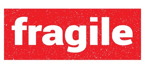 fragile text written on red stamp sign.