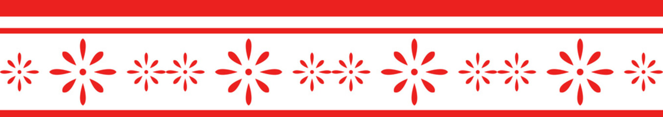 Red Chinese style tracery traditional pattern border frame