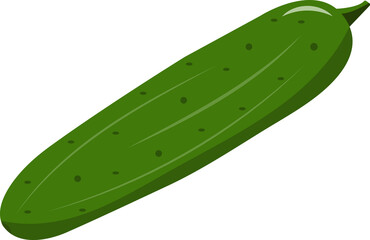 Cute green cucumber. Healthy eating.