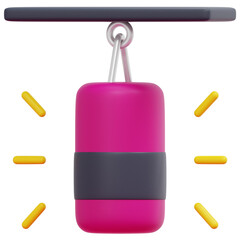 boxing bag 3d render icon illustration
