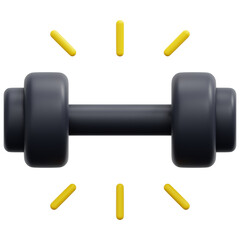 dumbbell 3d render icon illustration