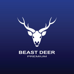 Deer head mascot logo design