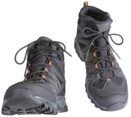 Hiking boots walking isolated