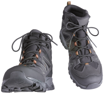 Hiking boots walking isolated