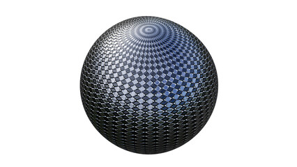 Dekorative Metall Kugel - 3D-Illustration