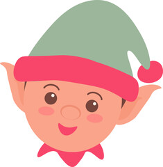 Obraz na płótnie Canvas Dwarf wearing a Christmas hat.