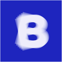B company name initial letters monogram. blur B icon.