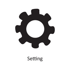 Setting Solid Icon Design illustration. Media Control Symbol on White background EPS 10 File