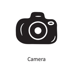 Camera Solid Icon Design illustration. Media Control Symbol on White background EPS 10 File