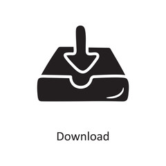 Download Solid Icon Design illustration. Media Control Symbol on White background EPS 10 File