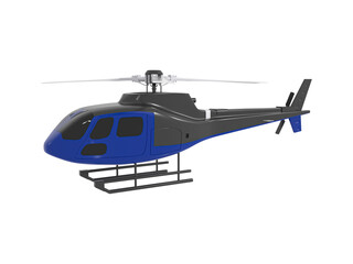 Helicopter 3D icon. 3d model of fighter helicopter. In transparent png