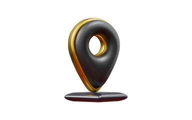 location sign on dark background 3d render concept for marking place find 
