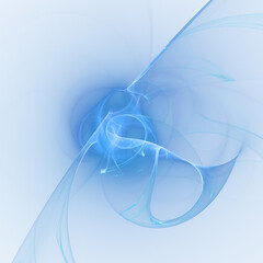 abstract blue white background fractal shape for design - 530807911