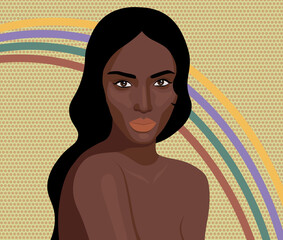 Portrait of a beautiful black girl