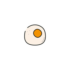 fried egg icon, vector illustration