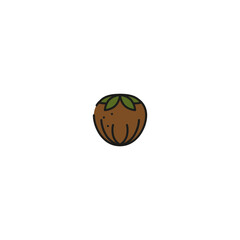 hazelnut icon, vector illustration