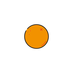 orange icon, vector illustration