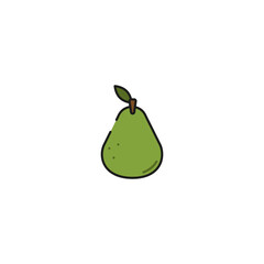 pear icon, vector illustration