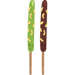 almond chocolate stick japanese dessert