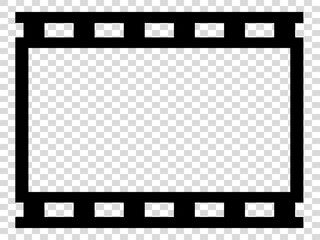 Photo film frame template Vector illustration Isolated on transparent background