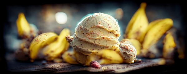 The ice cream of your dreams, banana. Digital art - more tasty than the real thing - If that's even possible