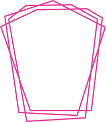 Elegant polygonal border. Decorative geometric shape frame