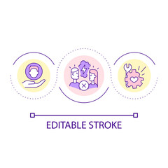 Fototapeta premium Resolving conflict in marriage loop concept icon. Managing arguments in relationship abstract idea thin line illustration. Handling crisis. Isolated outline drawing. Editable stroke. Arial font used