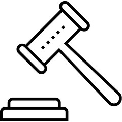 Auction Line Vector Icon