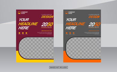 Professional corporate book cover template