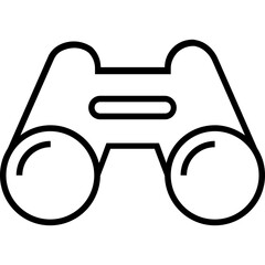 Binoculars Line Vector Icon