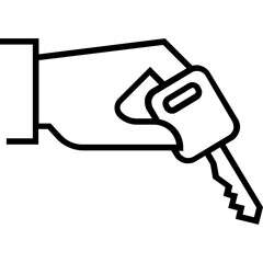 Key Line Vector Icon 