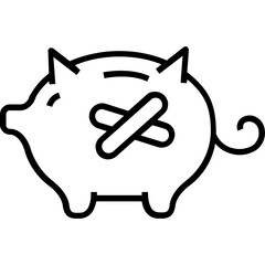 Cancel Money Line Vector Icon