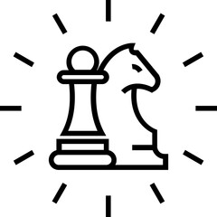 Market Strategy Line Vector Icon 