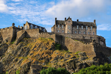 Fototapeta na wymiar The scenic view of Edinburgh Castle, Scotland.