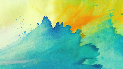 Abstract colorful watercolor background.