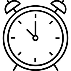Clock Line Vector Icon