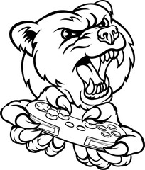 Bear Gamer Mascot
