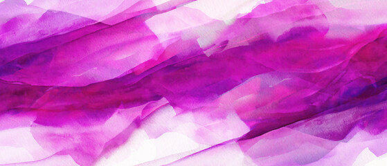 magenta watercolor abstract stripe background.