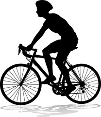 Bike and Bicyclist Silhouette