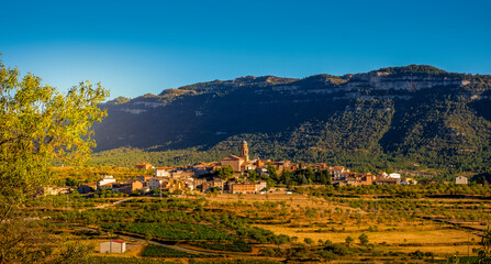 panoramic view of Ulldemolins, in Spain - obrazy, fototapety, plakaty
